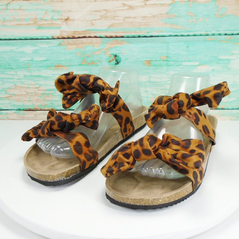 SALE/// Double Bow Animal Print Slide